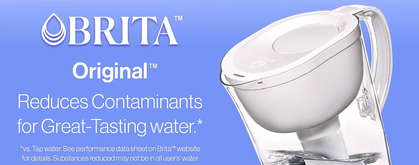 Brita Large 10-Cup Water Filter Pitcher, BPA-Free — assembled view