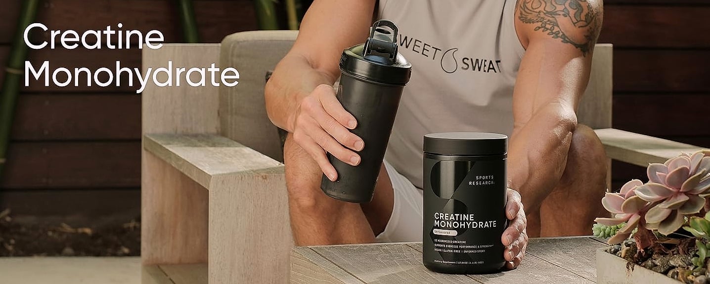 Sports Research Creatine Monohydrate 5g Powder for Strength — build progress