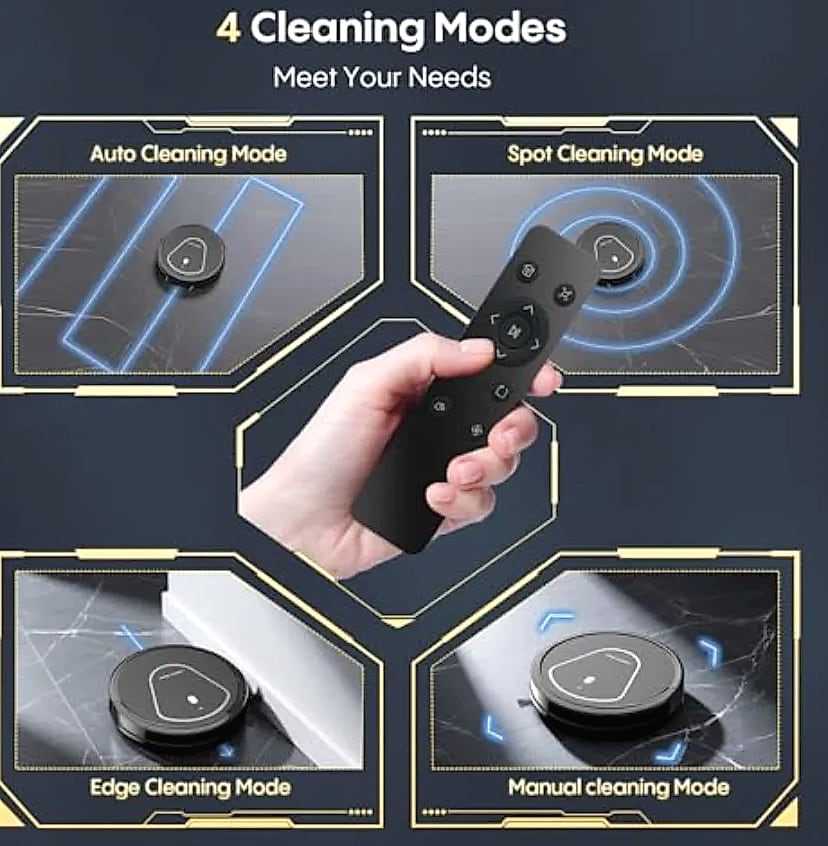 SHXI Robot Vacuum and Mop Combo, 5000Pa Suction — feature highlights