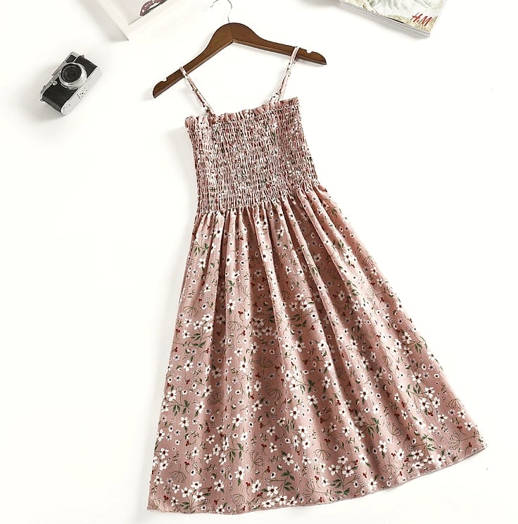 XIBUSANA Chiffon Mini Dress Sleeveless High Waist Summer — parts overview