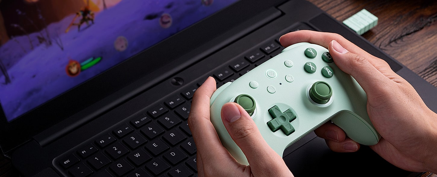 8Bitdo Ultimate 2C Wireless Controller for PC and Android — scale reference