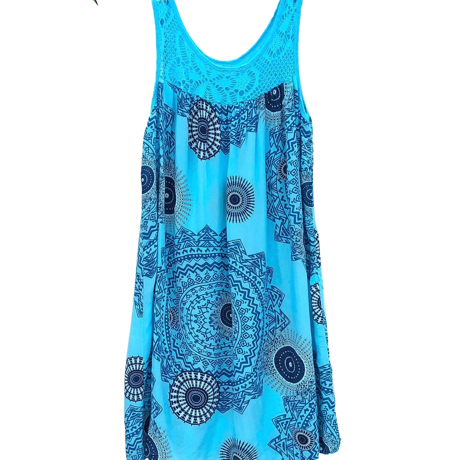 Women's Sleeveless Lace Print Camisole Summer Dress — side view