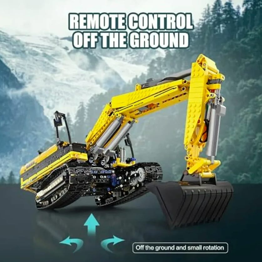 Mould King 13112 RC Excavator 1830 Piece Building Set — close-up details