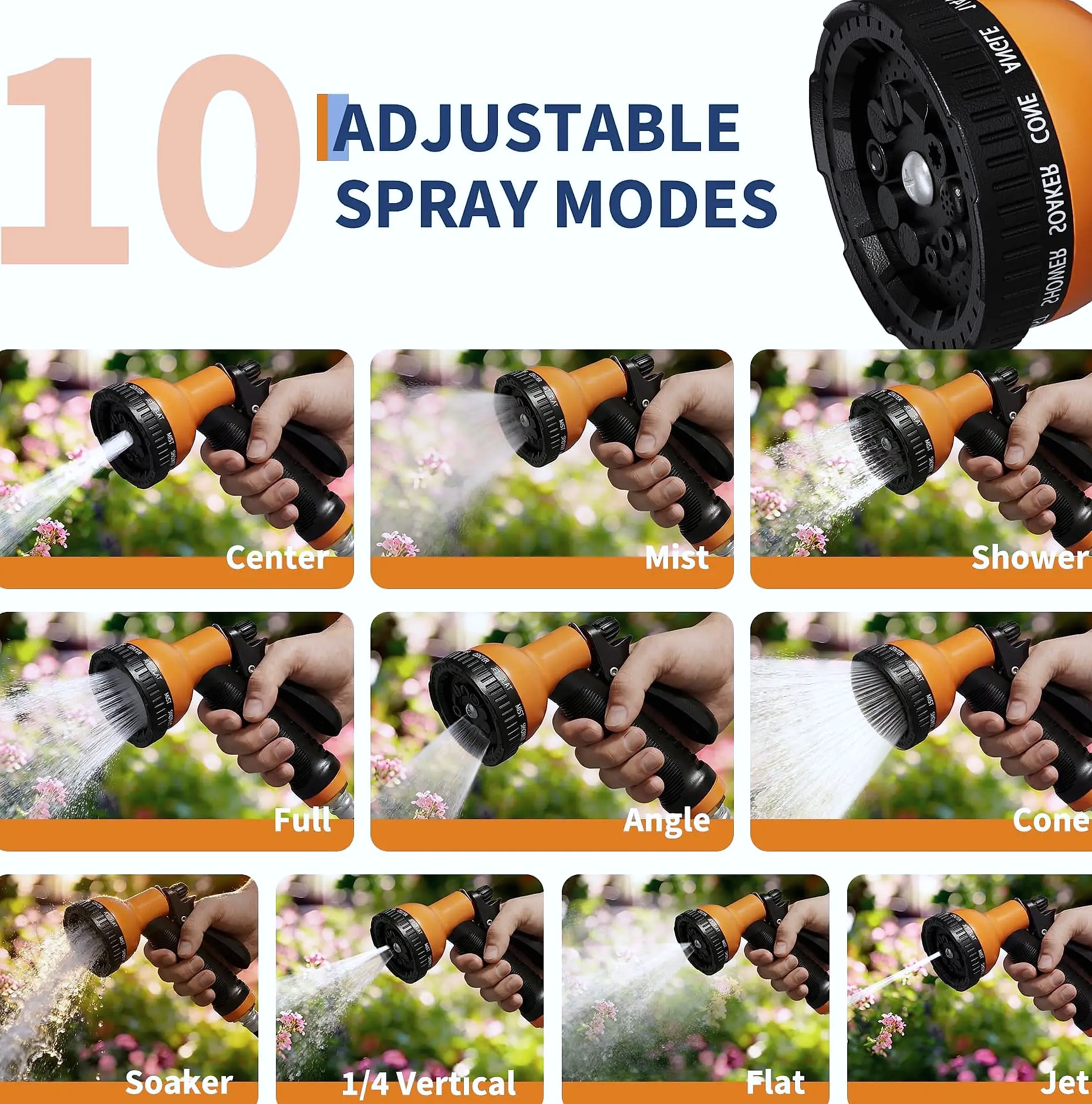 HiMISS Retractable Garden Hose Reel 50FT 100FT 130FT Wall — close-up details