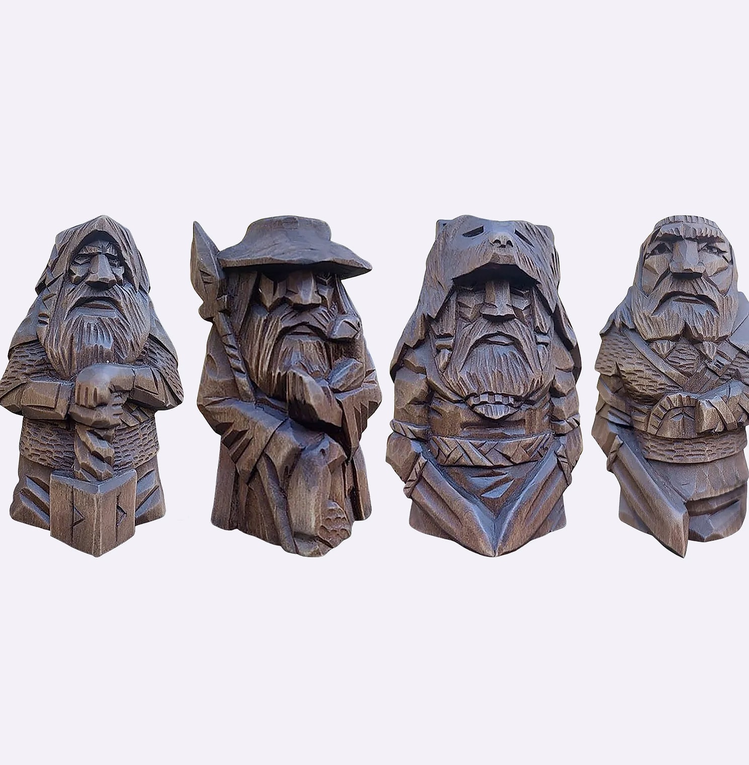 Odin Thor Tyr Ulfhednar Norse Pagan Resin Viking Statue — package contents