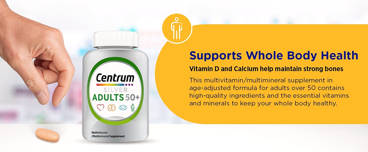 Centrum Silver Multivitamin for Adults 50 Plus, 125 Count — assembled view