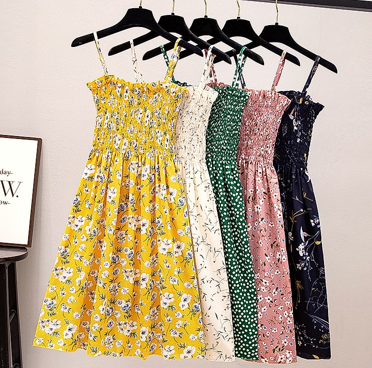 XIBUSANA Chiffon Mini Dress Sleeveless High Waist Summer — assembled view