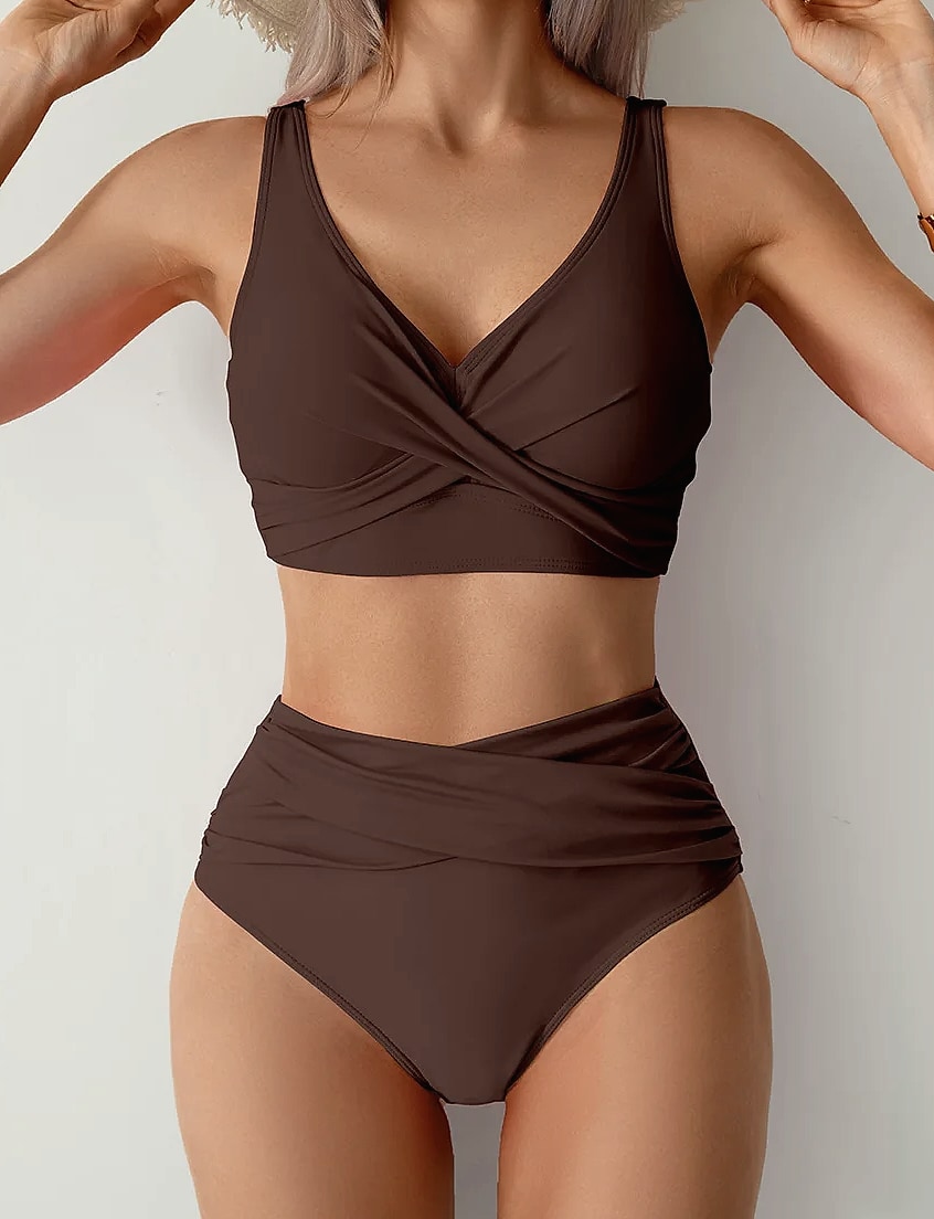Barupshe High Waist Bikini Push Up Swimsuit Women — close-up details