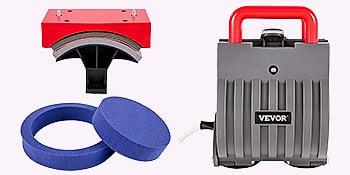 SucceBuy 12x15" Heat Press 5-in-1 Combo Machine with Dual — package contents