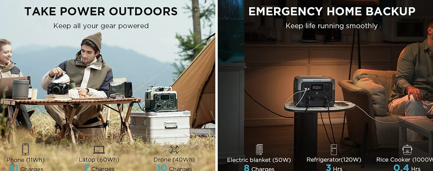 EcoFlow RIVER 2 Max 512Wh Portable Power Station — interior detail