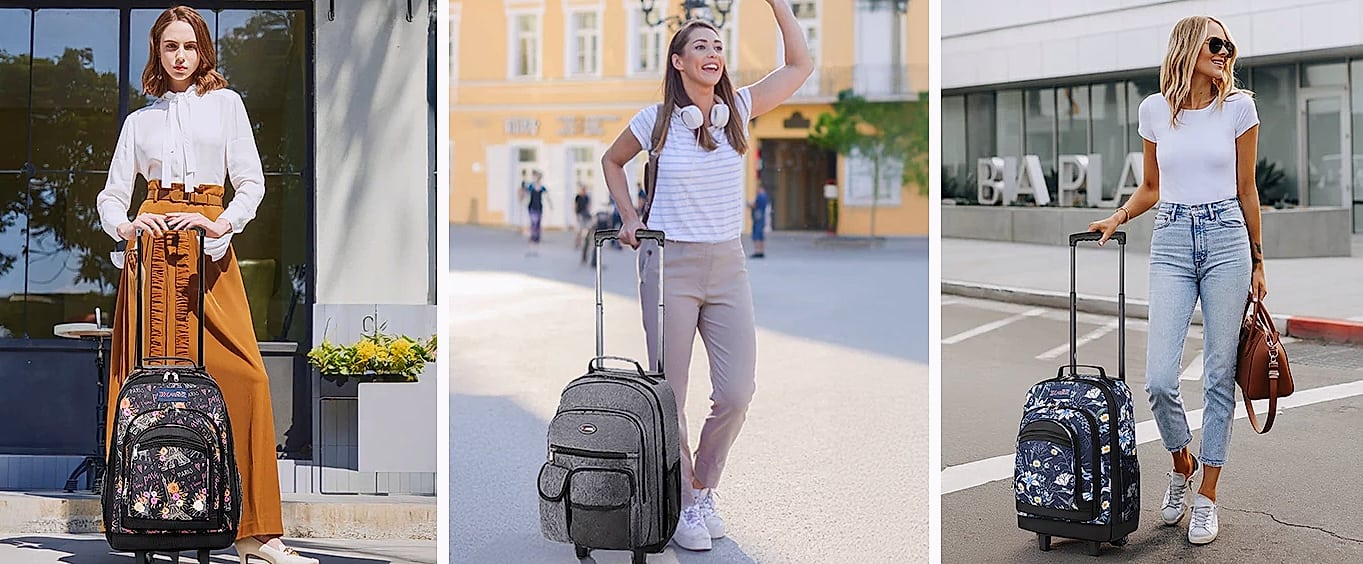 New York XPress 20 Inch Rolling Backpack for Adults — interior detail