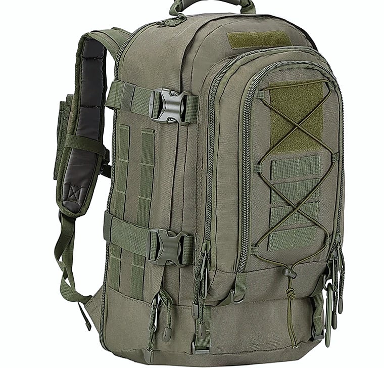 LQARMY 60L Tactical Backpack with MOLLE System — close-up details