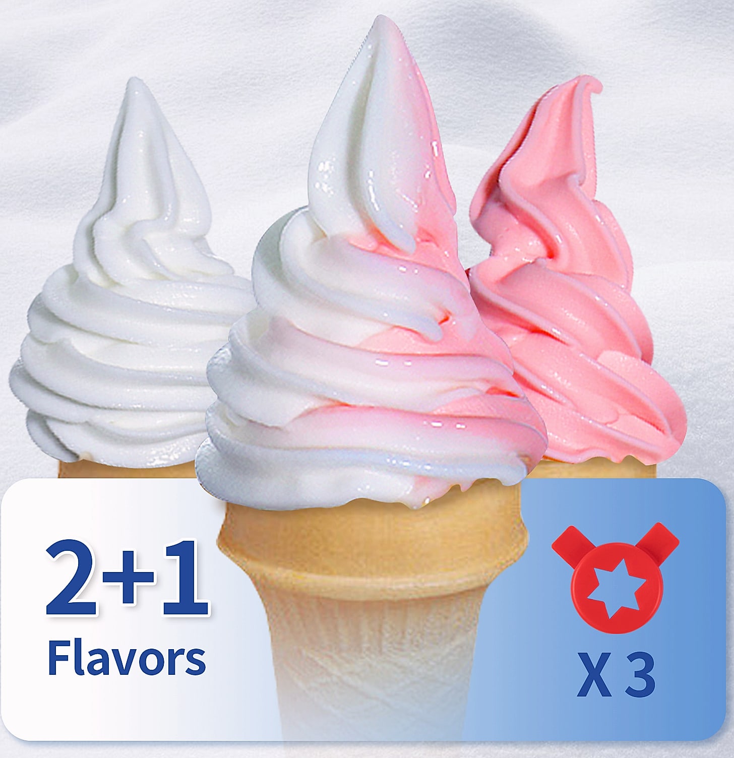 SucceBuy 22-30 L/H Soft Ice Cream Machine Commercial Desktop — close-up details