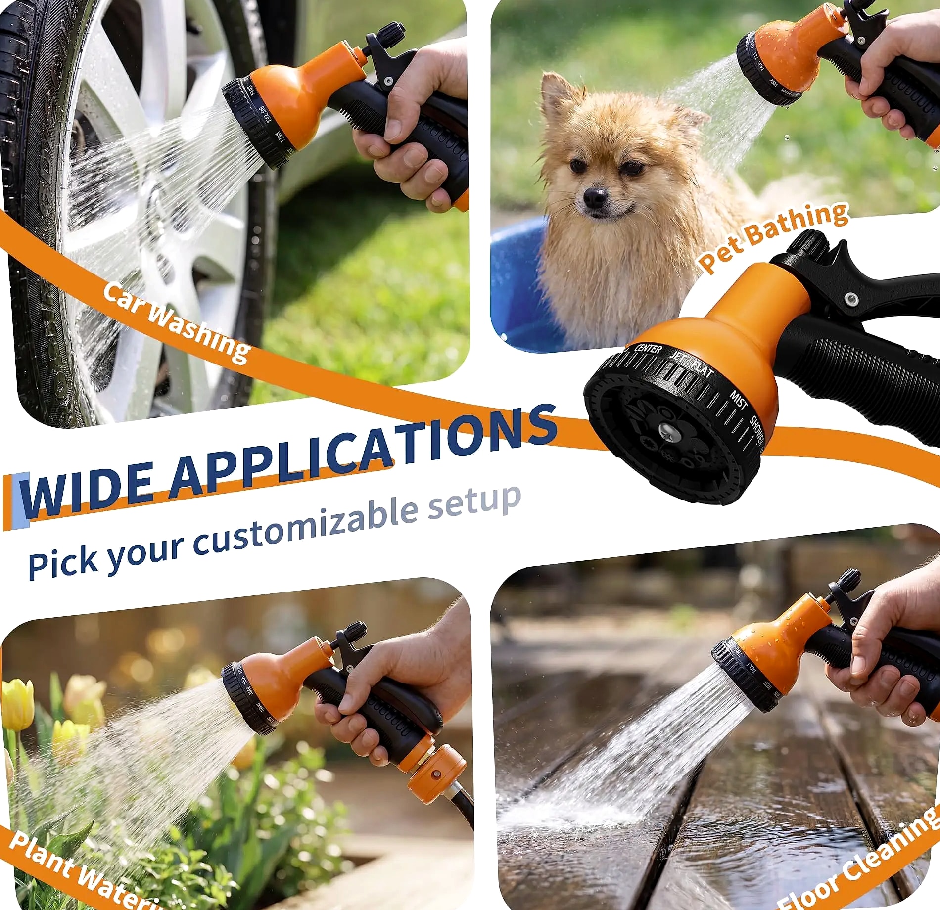 HiMISS Retractable Garden Hose Reel 50FT 100FT 130FT Wall — parts overview