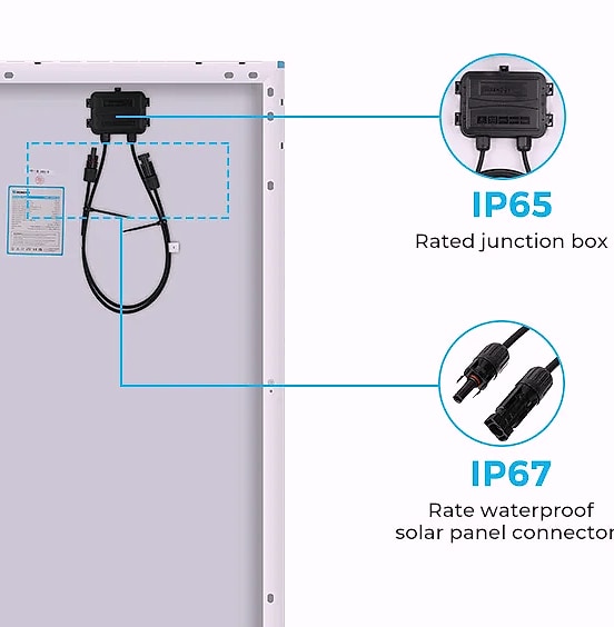 Renogy 200W 12V Solar Panel Kit with 30A PWM Charge — interior detail