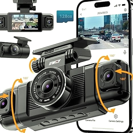 Kankeirr N5 4 Channel Dash Cam 360° View 1080P — feature highlights