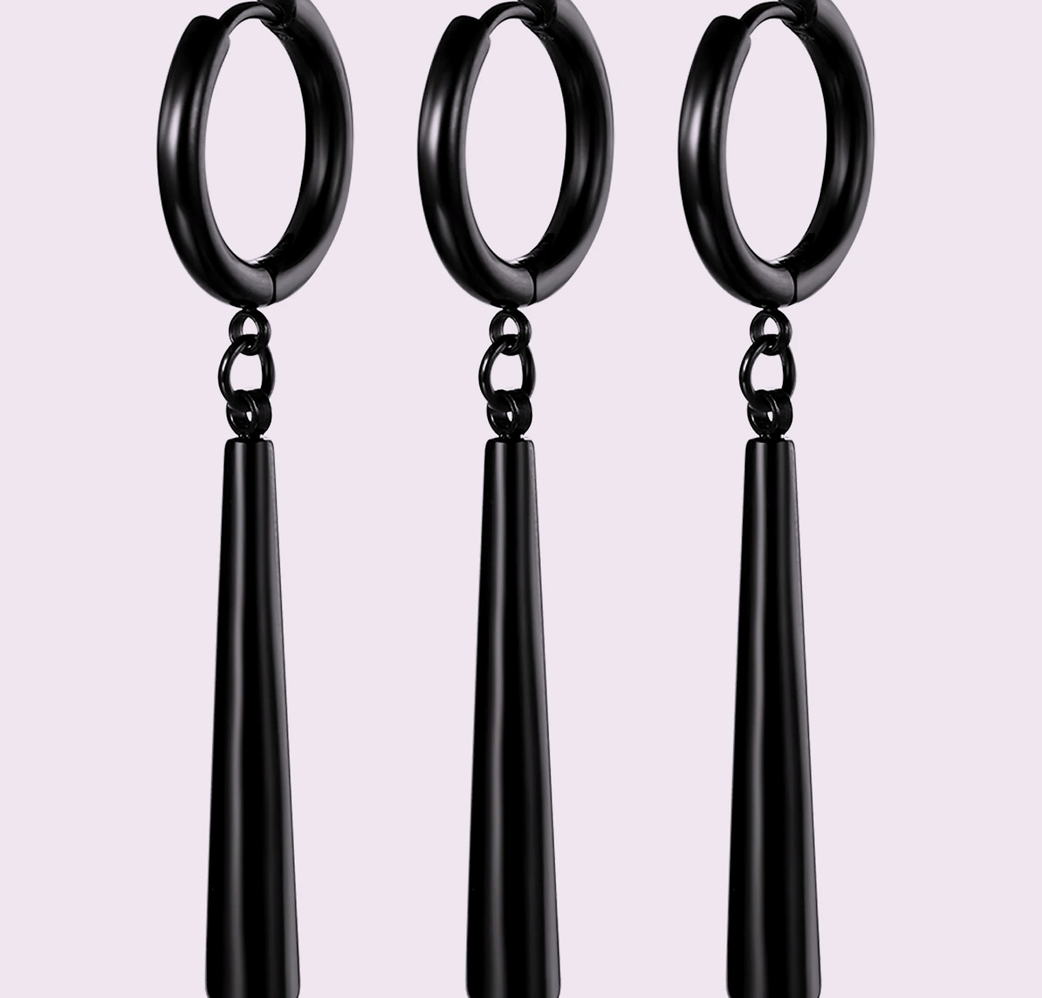 BONISKISS Zorro Dangle Earrings Stainless Steel Roronoa — package contents