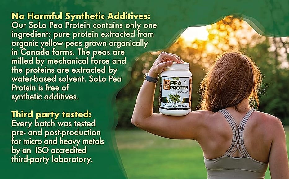 FOLONA SOLO Organic Pea Protein Isolate Powder 2.7 lbs — assembled view