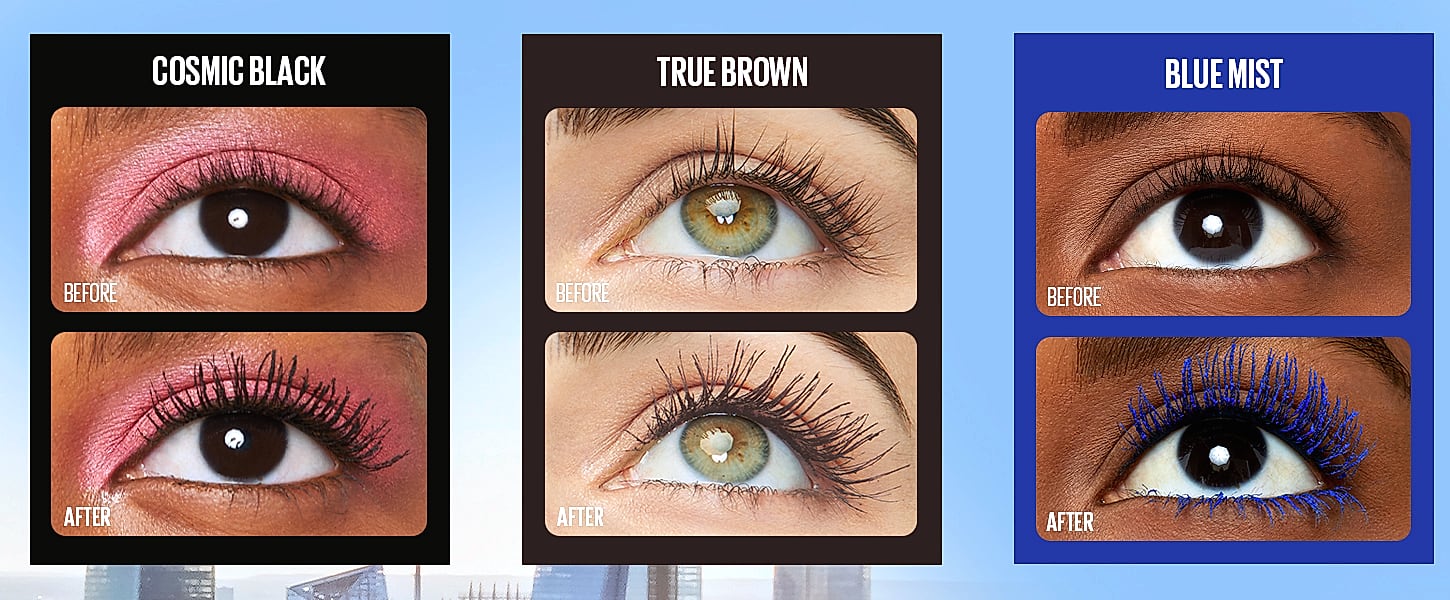 Maybelline Lash Sensational Sky High Washable Mascara, — parts overview