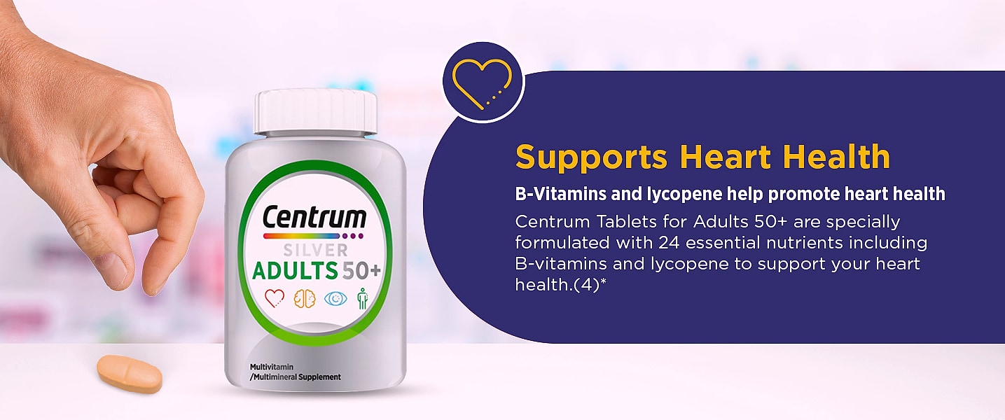 Centrum Silver Multivitamin for Adults 50 Plus, 125 Count — package contents