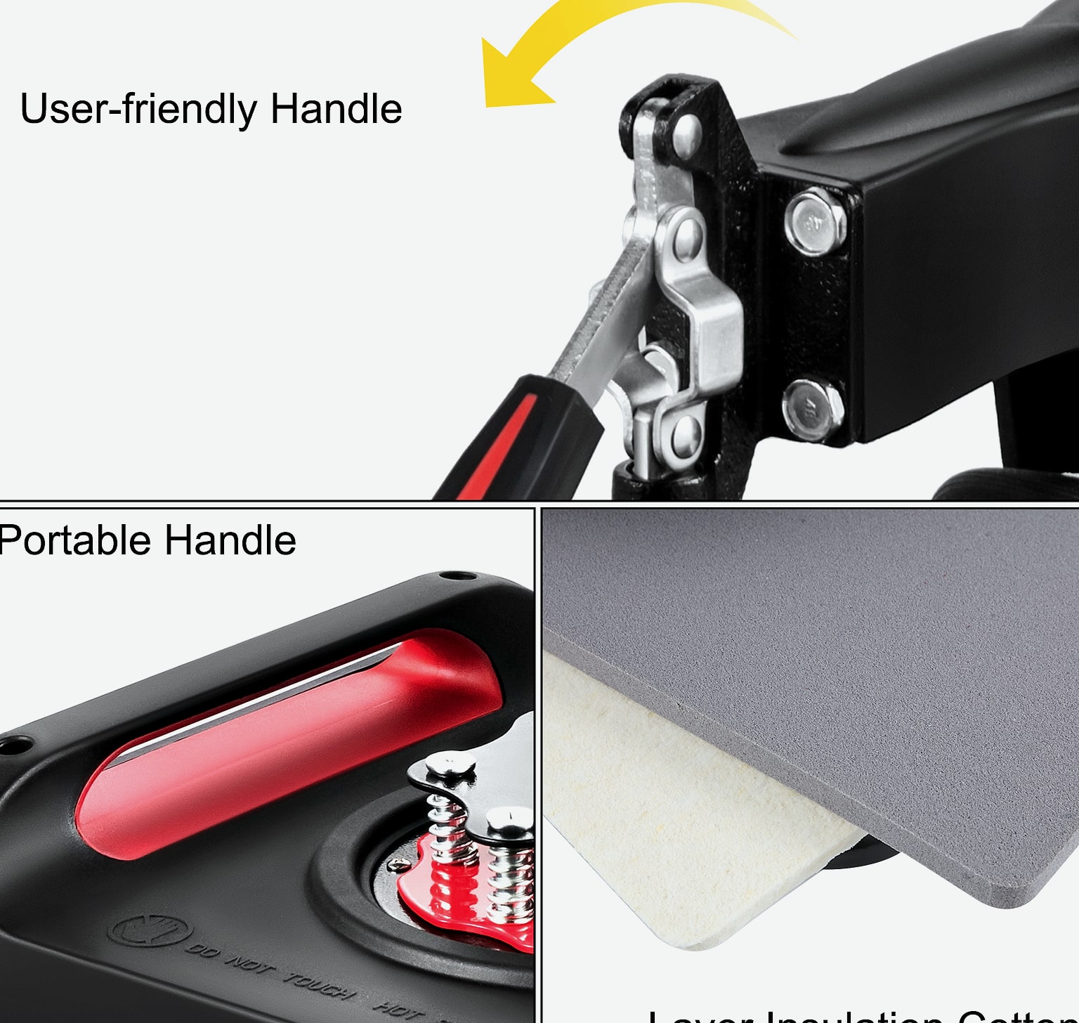 SucceBuy 12x15" Heat Press 5-in-1 Combo Machine with Dual — parts overview