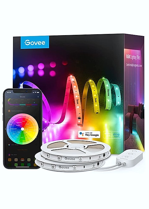 Govee RGBIC LED Strip Lights 16.4ft Smart Bluetooth Color — size comparison