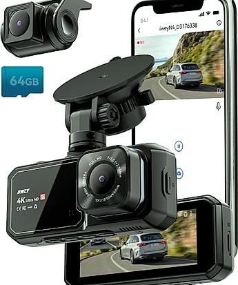 Kankeirr N5 4 Channel Dash Cam 360° View 1080P — scale reference