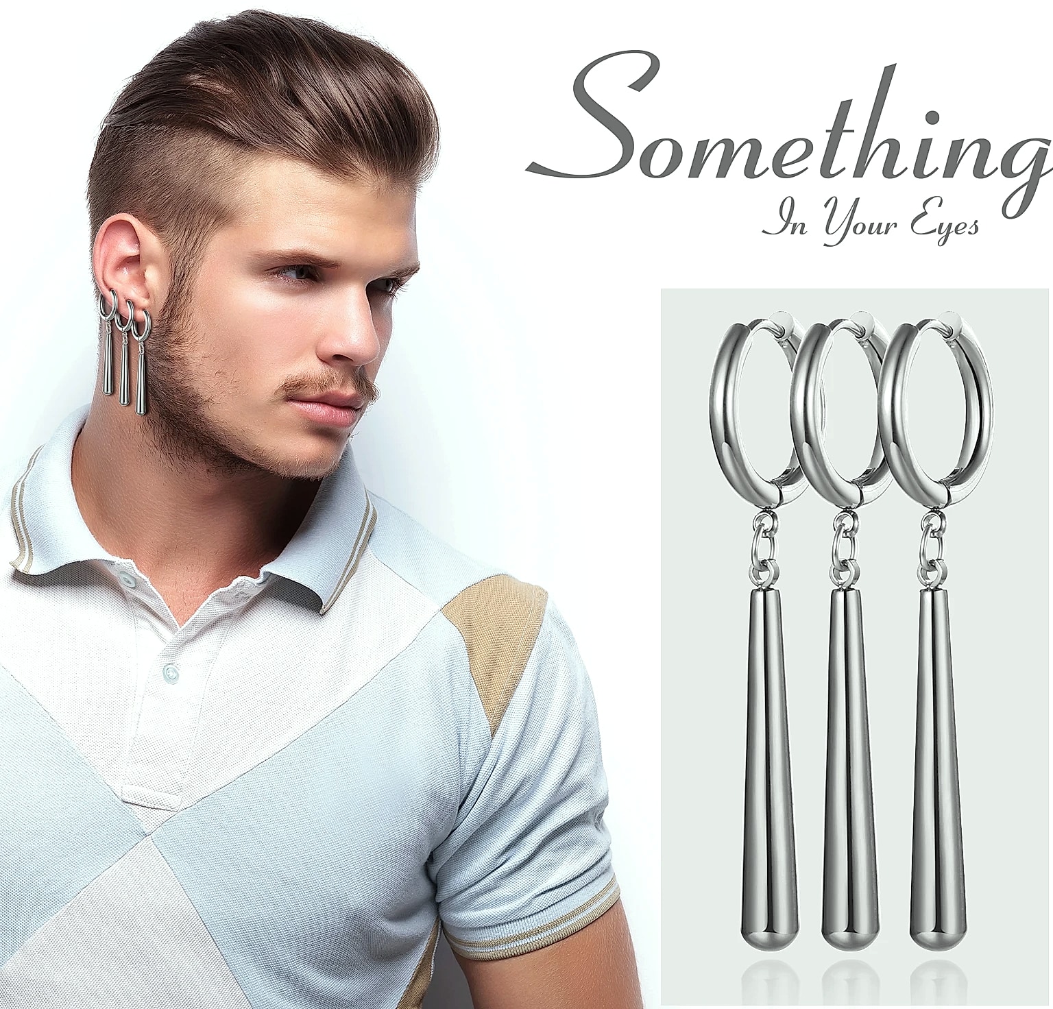 BONISKISS Zorro Dangle Earrings Stainless Steel Roronoa — package contents