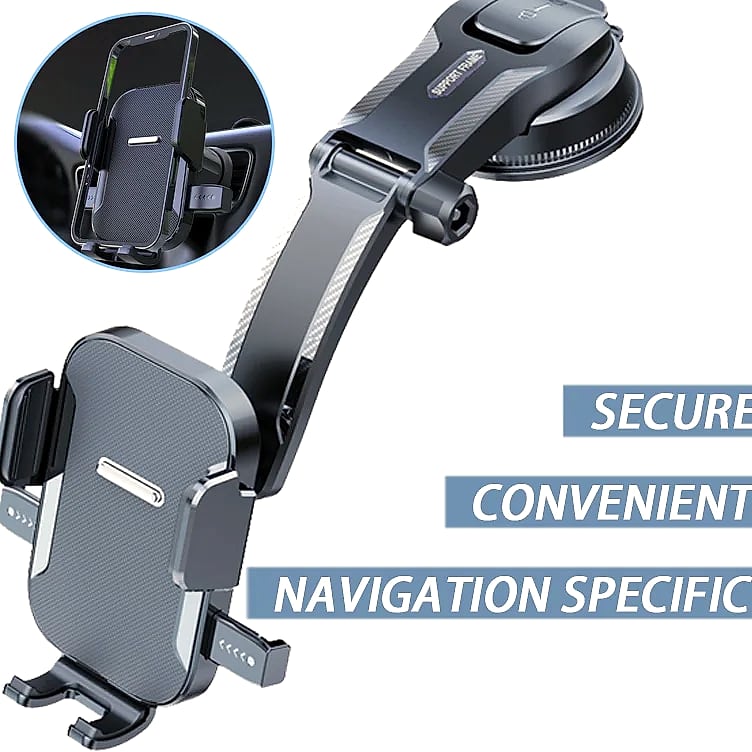 Car Phone Holder Nano Silicone 360° Rotation Dashboard Mount — scale reference