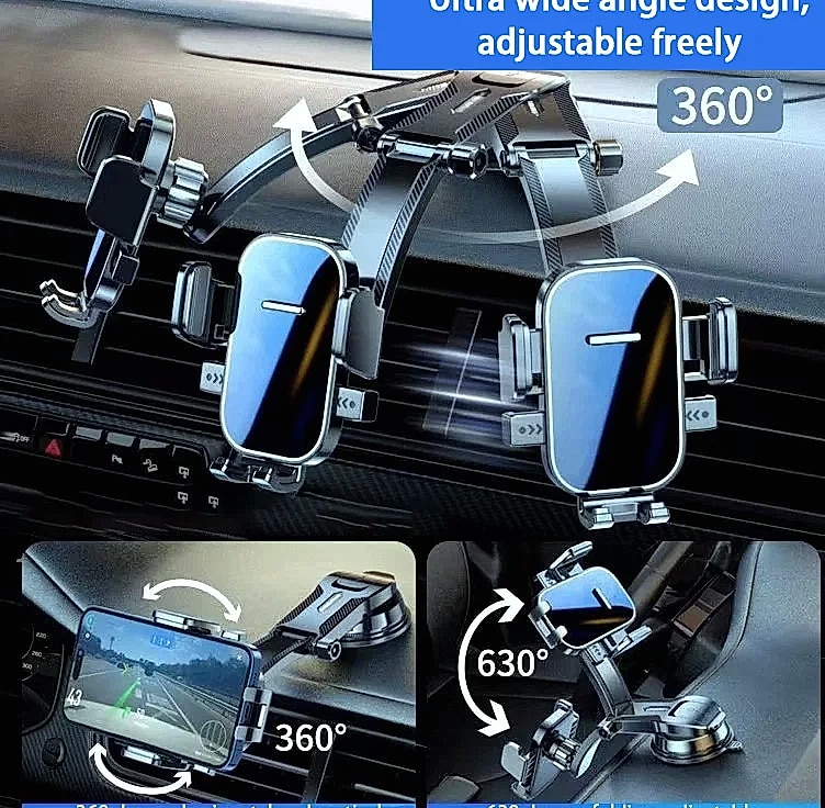 Car Phone Holder Nano Silicone 360° Rotation Dashboard Mount — package contents