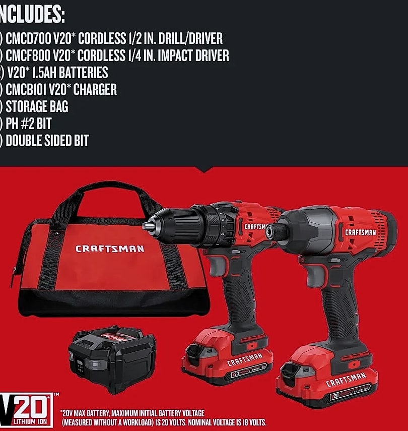 Kankeirr V20 MAX Cordless Drill and Impact Driver Combo Kit — build progress