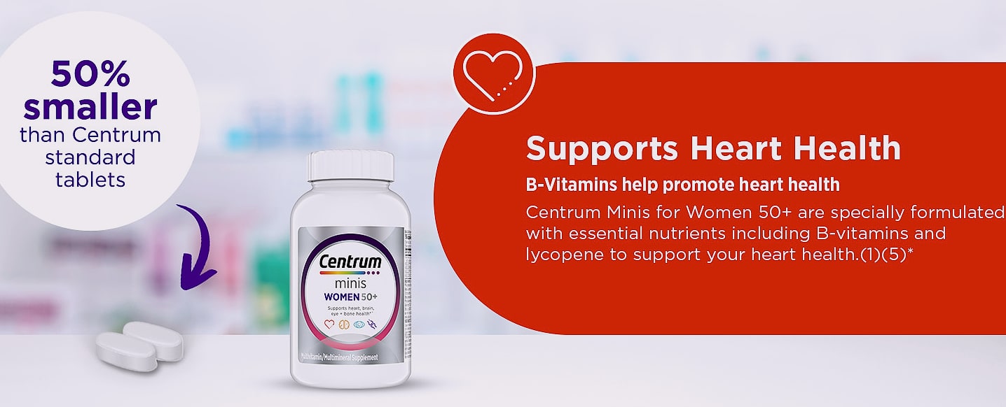 Centrum Silver Minis Women 50+: Multivitamin Memory Support — package contents