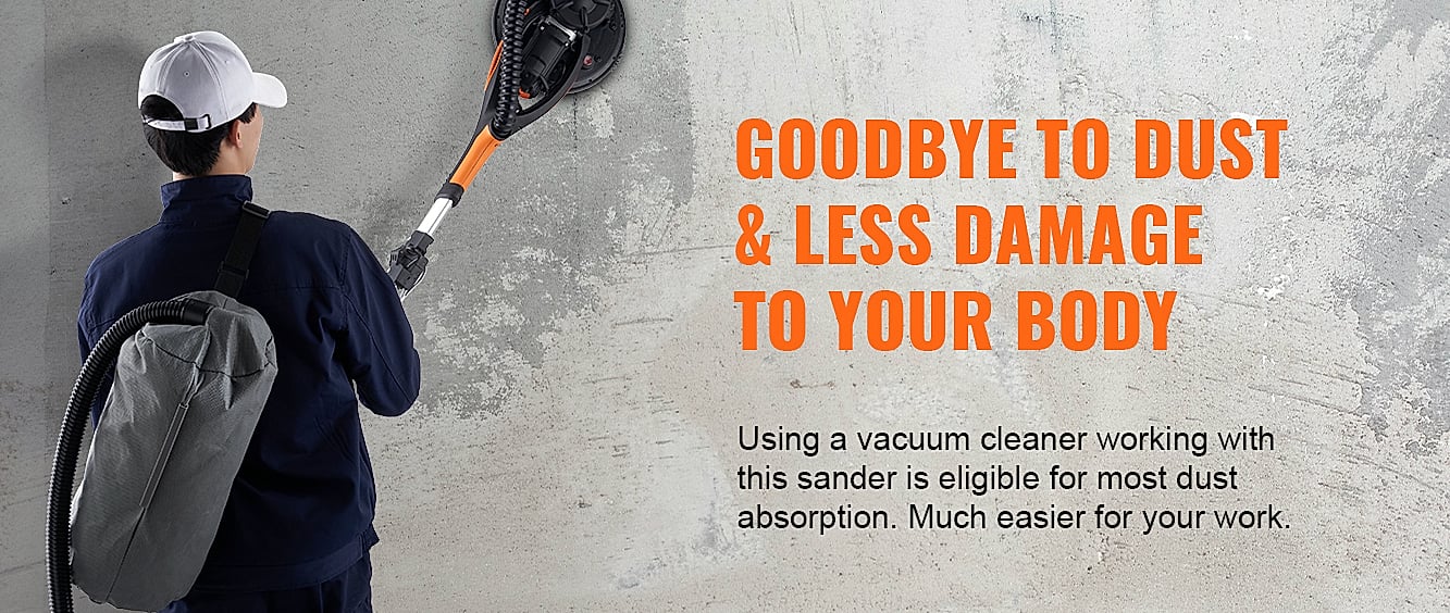 SucceBuy 900W Drywall Sander with Variable Speed Motor — feature highlights