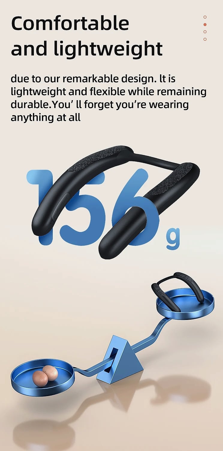 Rockmia EBS-910 Wearable Neckband Speaker Bluetooth 5.3 — package contents