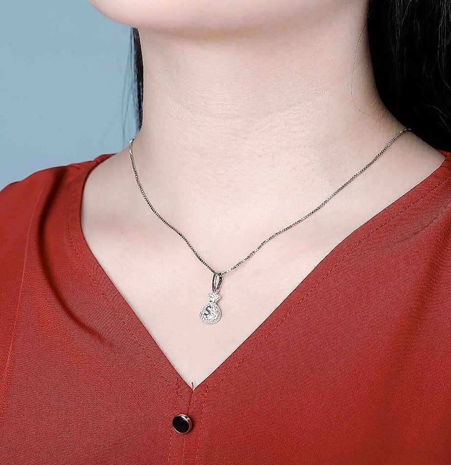 TOPGRILLZ 925 Sterling Silver Money Bag Pendant Box Chain — build progress
