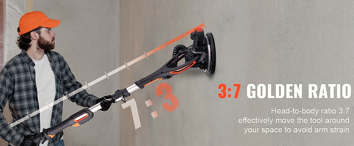 SucceBuy 900W Drywall Sander with Variable Speed Motor — scale reference