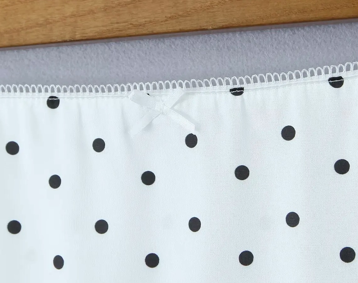 YENKYE Women Vintage Polka Dot A-Line Knee Skirt — parts overview