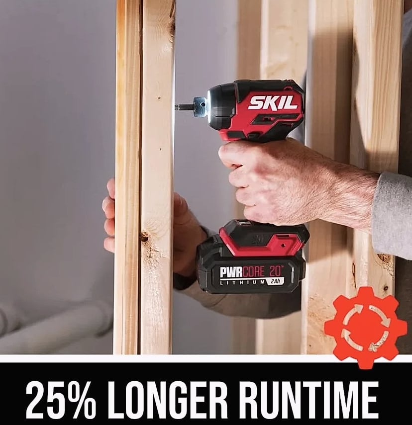 Kankeirr PWR CORE 20 Brushless Drill and Impact Driver Kit — parts overview