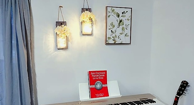Besuerte Rustic Wooden Wall Sconce with LED String Lights, — close-up details