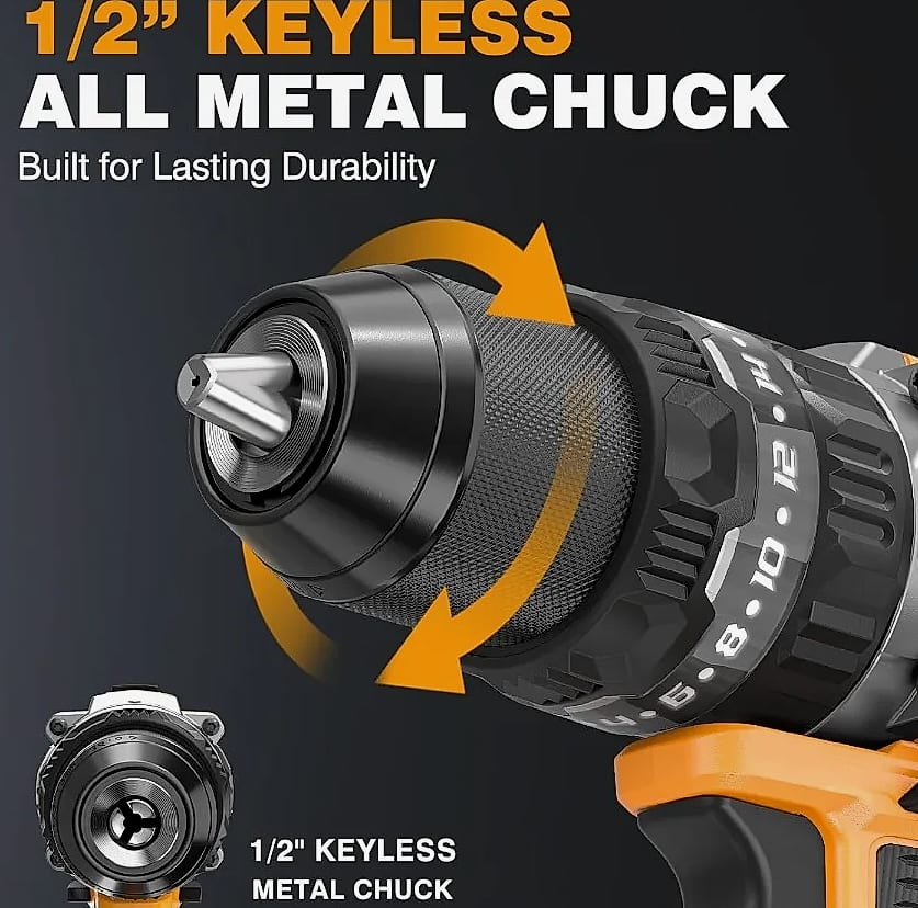 Kankeirr 20V Cordless Hammer Drill Brushless Motor 620 — feature highlights