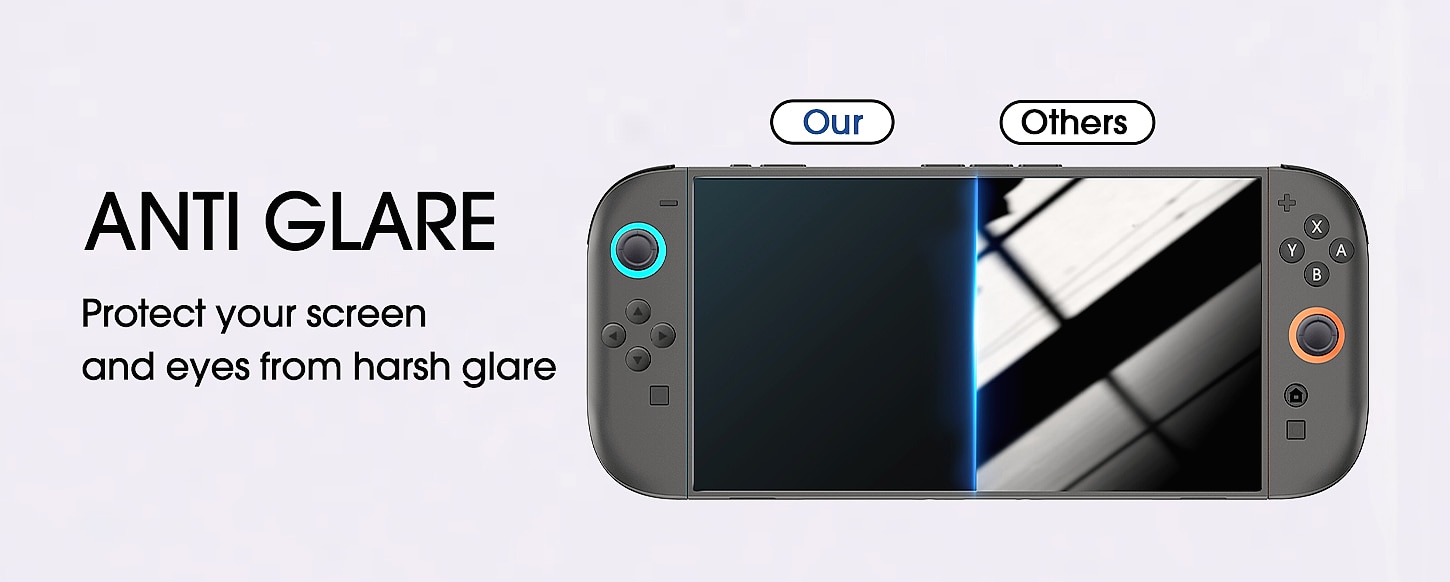 amFilm OneTouch Screen Protector for Nintendo Switch 2 — side view