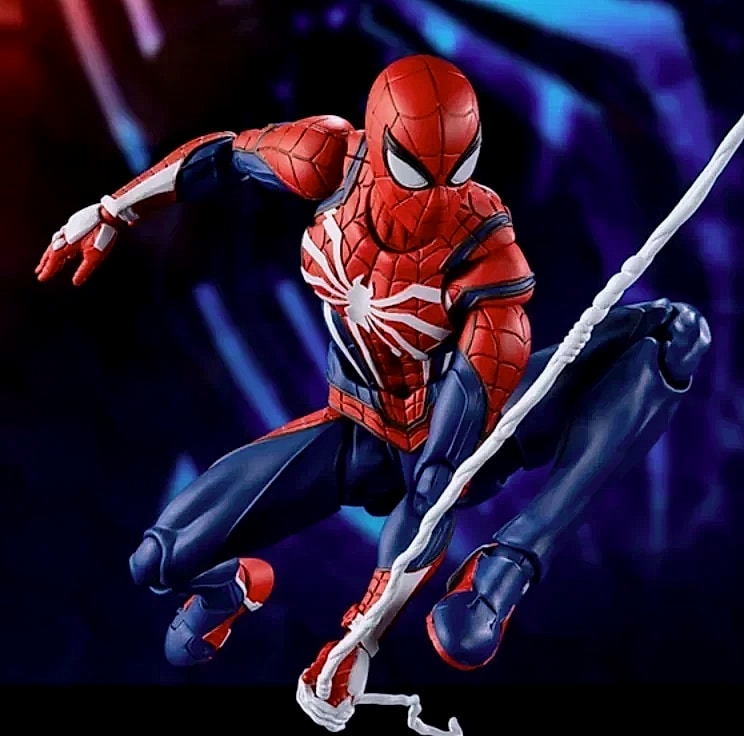 Bandai S.H. Figuarts PS4 Spider-Man Action Figure — close-up details