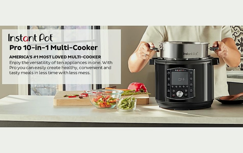 Instant Pot Pro 10-in-1 Pressure Cooker, 6 Quart — package contents