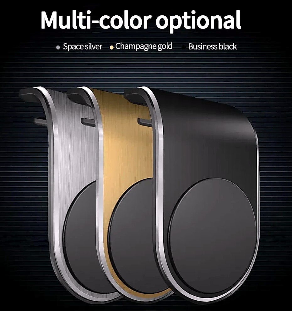 Magnetic Car Phone Holder Air Vent Clip Mount — close-up details