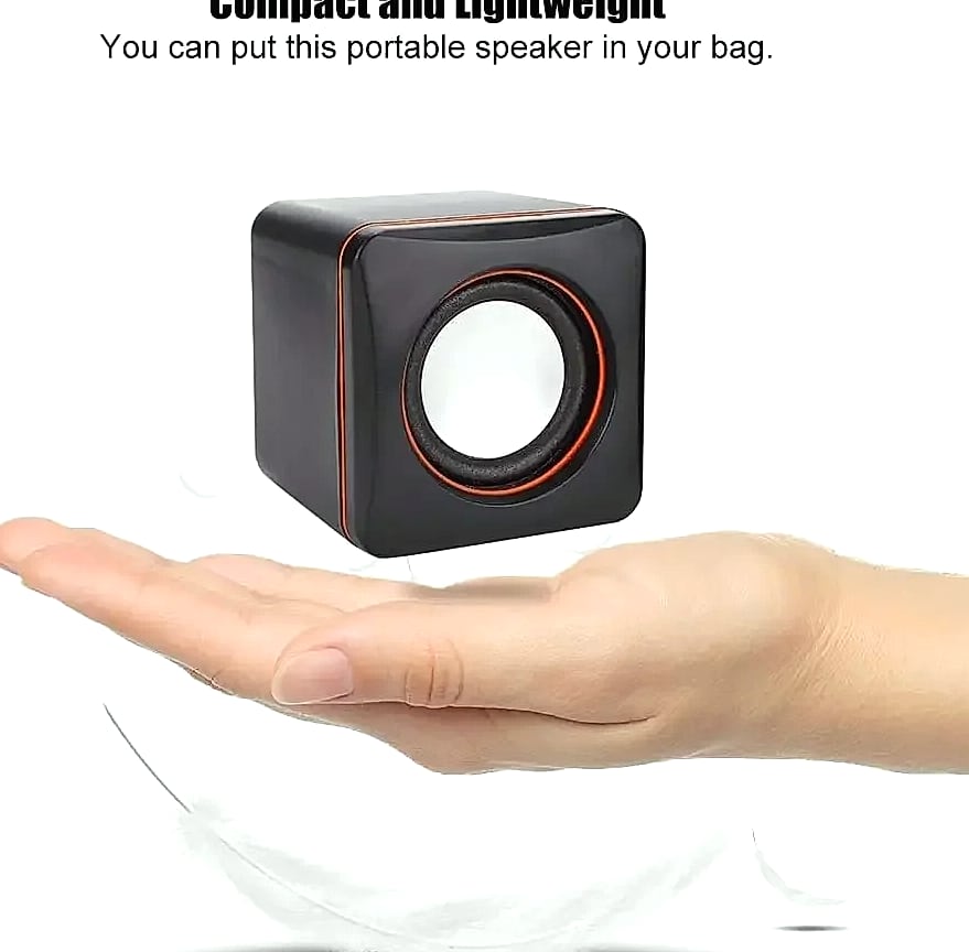 DUTRIEUX Mini USB Stereo Speaker System for Laptops — scale reference