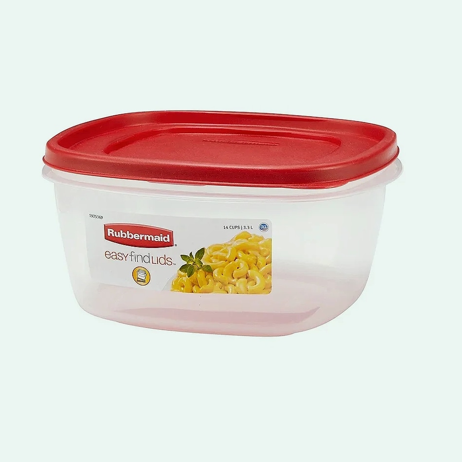 Stackable Square Food Storage Container 14 Cup BPA-Free — close-up details