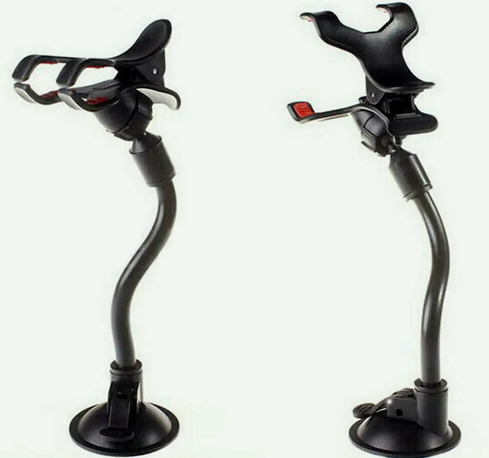 360-Degree Windshield Car Mount with Suction Cup for Phones — assembled view