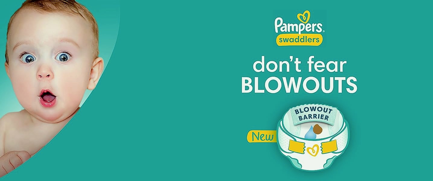 Pampers Swaddlers Size 4 Diapers, 150 Count, Dry Comfort — package contents
