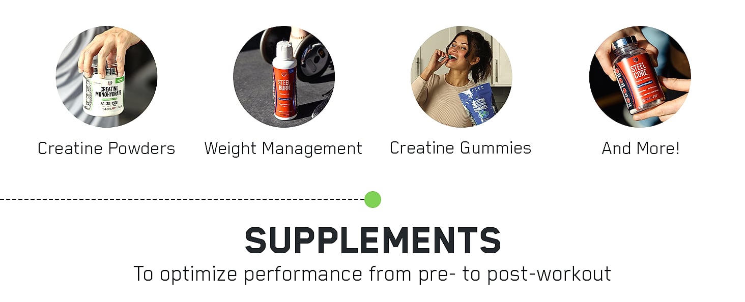 SteelFit Creapure Creatine Monohydrate Powder, Unflavored — parts overview