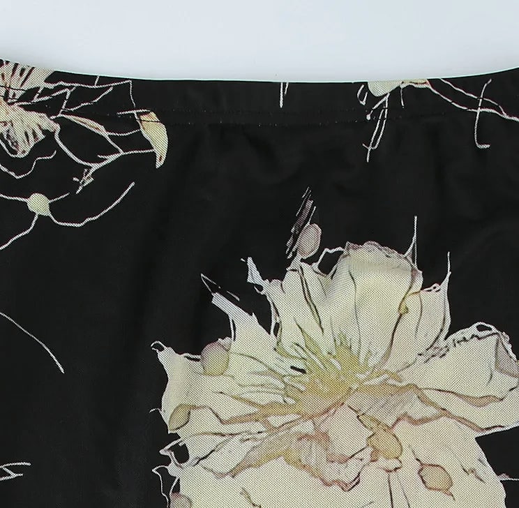 Goth Dark Y2K Double Layer Mesh A-Line Skirt Fairy — parts overview